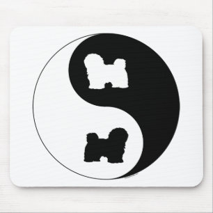 Havanese Yin Yang Mouse Mat