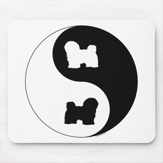 Havanese Yin Yang Mouse Mat (Front)