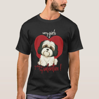 Havanesedog With Heartdecoration  Doglove For Vale T-Shirt