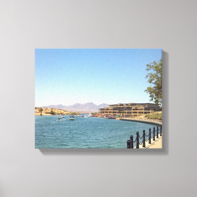 Havasu Lake Canal Canvas Print (Front)