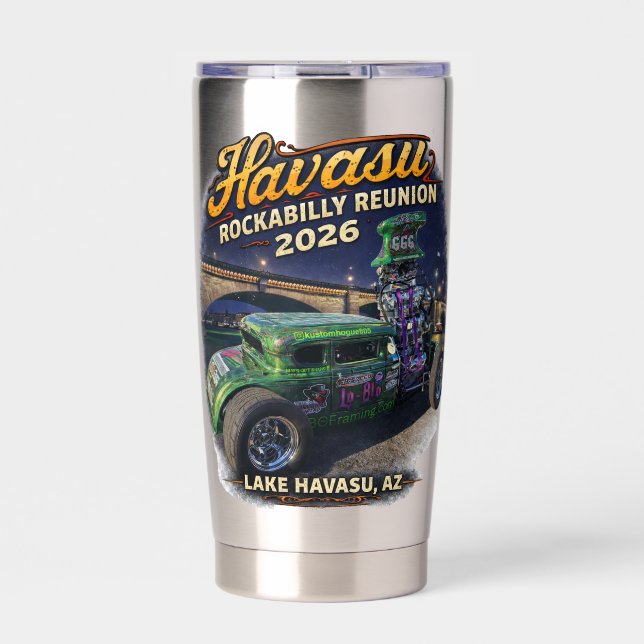 Havasu Rockabilly Reunion 2026 Insulated Tumbler (Front)