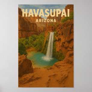 Havasupai Arizona Vintage Travel Poster – Havasu 