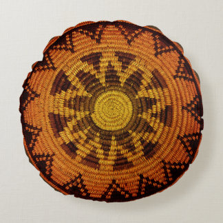 Havasupai Indian Basket Round Cushion