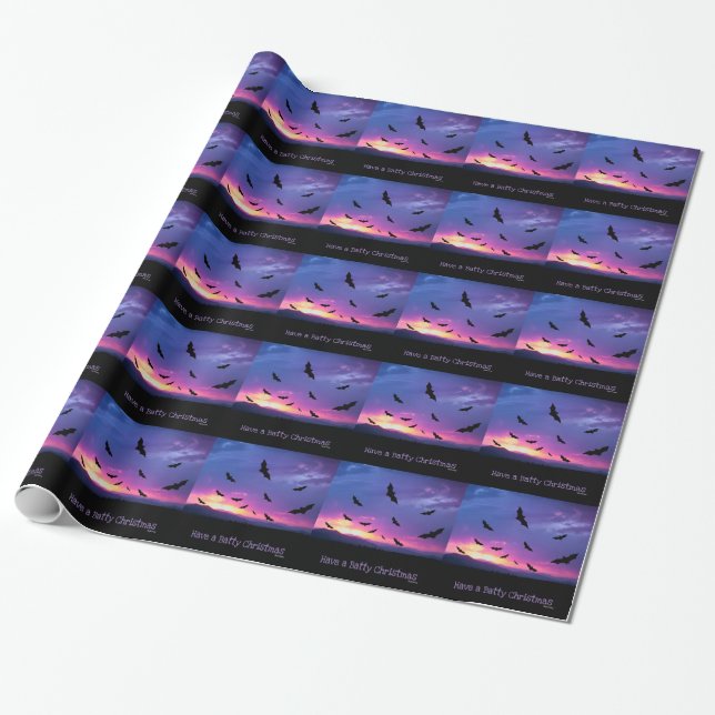 Have a Batty Christmas Wrapping Paper (Unrolled)