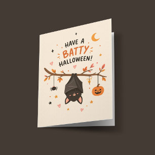 Have a Batty Halloween Cute Bat Card
