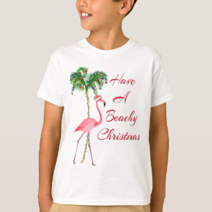 Have A Beachy Christmas Flamingo T-Shirt