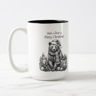 Have a Bear-y Merry Christmas! Two-Tone Coffee Mug
