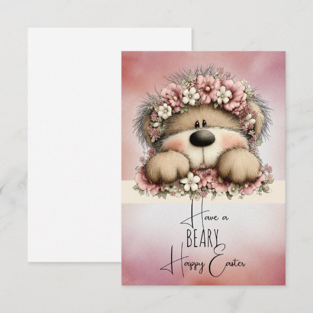 Have a BEARY Happy Easter  Card (Front/Back)