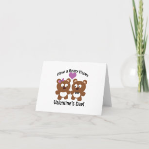 Have a Beary Happy Valentine's Day! Holiday Card