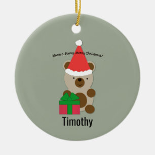 Have a Beary Merry Christmas Bear Ceramic Tree Decoration