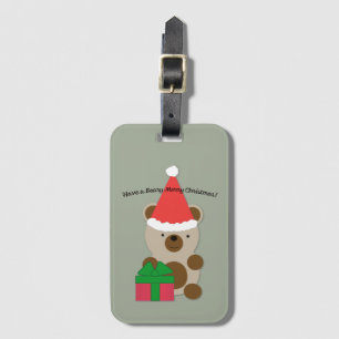 Have a Beary Merry Christmas Bear Luggage Tag