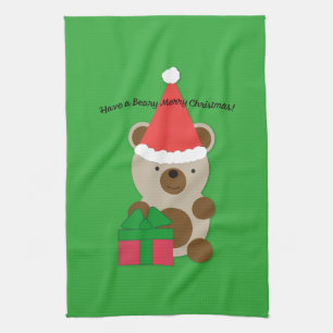 Have a Beary Merry Christmas Bear Tea Towel