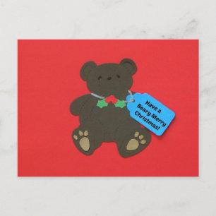 Have a Beary Merry Christmas! Holiday Postcard
