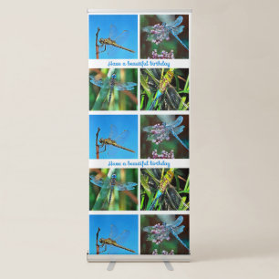 Have A beautiful Birthday Artistic Dragonfly Retractable Banner