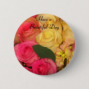 Have a Beautiful Day_Button_by Elenne 6 Cm Round Badge