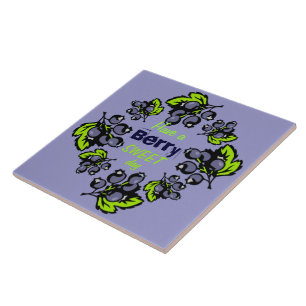 Have a Berry Sweet Day Blueberry Tile