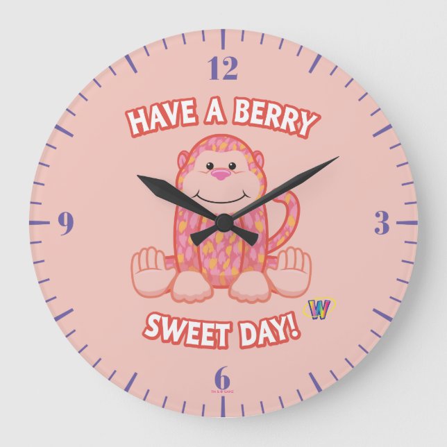 Have A Berry Sweet Day Large Clock (Front)