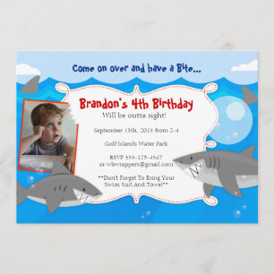 HAVE A BITE - Shark Themed Birthday Invitations