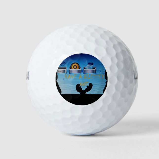 Have a Blessed Merry Christmas – A Festive Digital Golf Balls (Front)