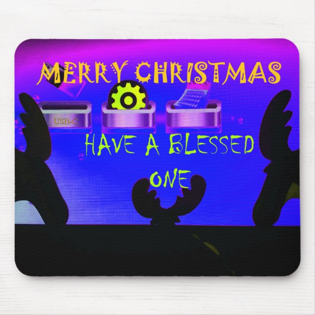 Have a Blessed Merry Christmas – A Festive Digital Mouse Mat (Front)
