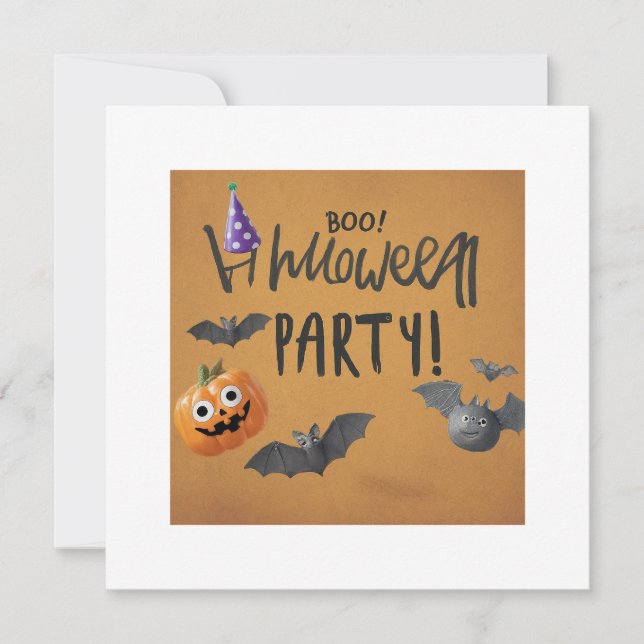 “Have a Boo-tiful Halloween!” Invitation (Front)