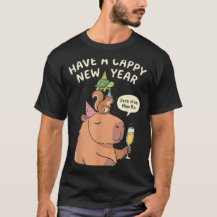 Have A Cappy New Year 2026 Capybara Max Rizz Funny T-Shirt
