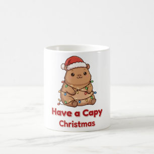 Have a Capy Christmas Capybara Lights Mug