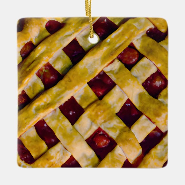 Have a Cherry Christmas | Funny Food Pun Ceramic Ornament (Front)