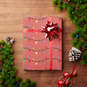 Have A Colourful String Lights Holiday Season Wrapping Paper