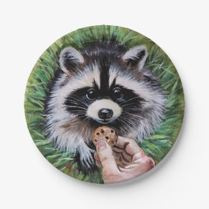 Have a cookie Racoon Paper Plate