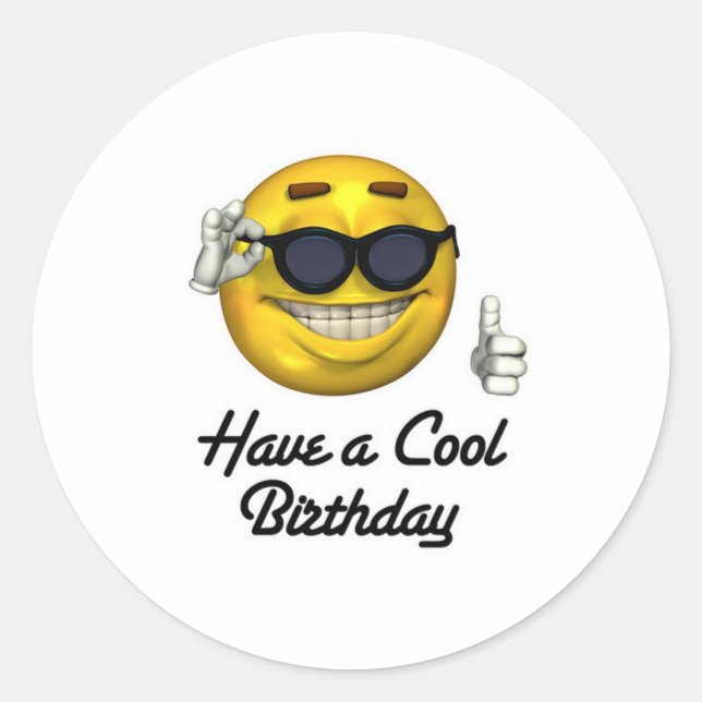 Have a cool birthday sticker (Front)