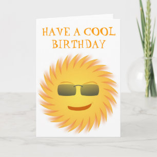 "HAVE A COOL BIRTHDAY" SUNSHINE CARD