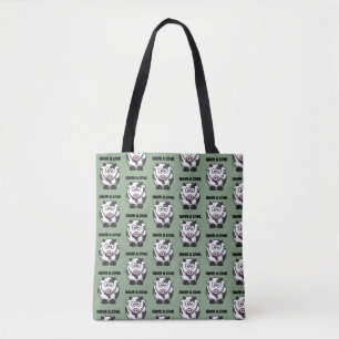Have a Cow, Funny Dairy Cow Cartoon Pun Design Tote Bag