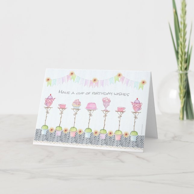 Have a cup of Birthday wishes Card (Front)