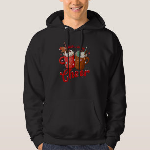 Have A Cup Of Cheer Hot Cocoa Groovy Retro Christm Hoodie