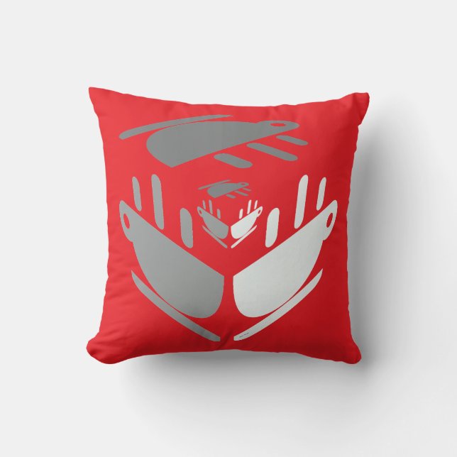 Have A Cup Of Java Deep Red   Cushion (Front)