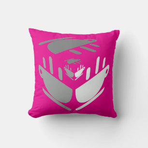 Have A Cup Of Java Hot Pink       Cushion