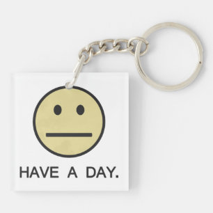 Have a Day Face Key Ring