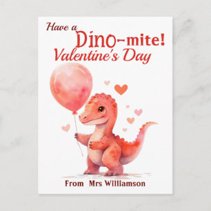 Have a Dino-Mite Valentines Day Classroom Postcard
