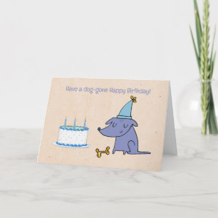 Have a dog-gone Happy Birthday customisable  Card