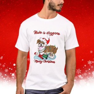 Have A Doggone Merry Christmas Bulldog Xmas Lights T-Shirt