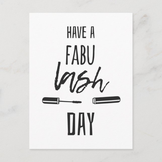 Have A Fabu Lash Day Postcard (Front)