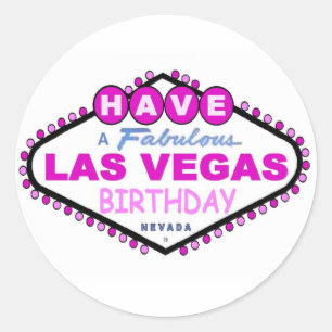 Have A Fabulous Las Vegas Birthday Sticker