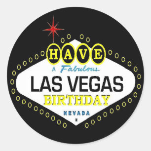 Have A Fabulous Las Vegas Birthday Sticker