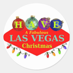 HAVE A Fabulous Las Vegas Christmas Sticker
