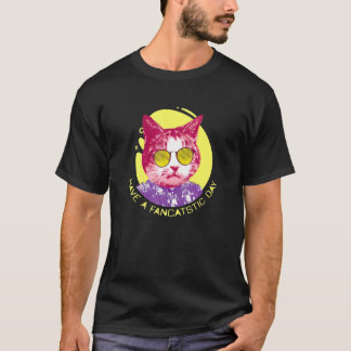 Have A Fancatstic Day  Retro Cat Apparel T-Shirt