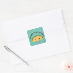 Have a Fantastaco Birthday Cute Kawaii  Square Sticker