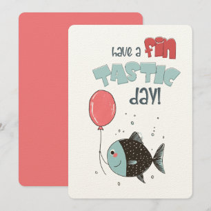 Have a Fin-tastic Birthday! A Fish-Themed Card