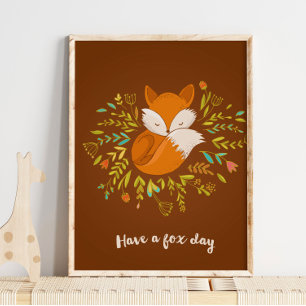 Have a Fox Day Wall Print Fox Wall Print
