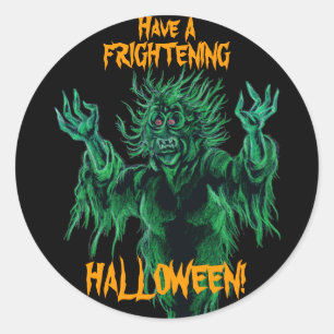 Have A Frightening Halloween! Classic Round Sticker